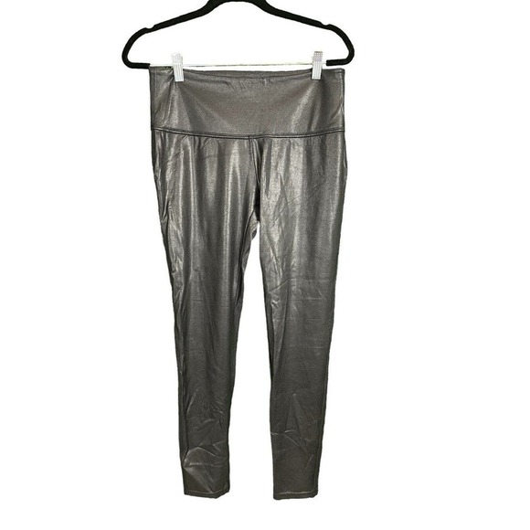 Time and Tru Faux Leather Legging Womens Size L 12-14 Black Stretch - Picture 7 of 9